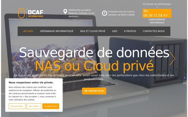 Snímek obrazovky dcaf-informatique.fr