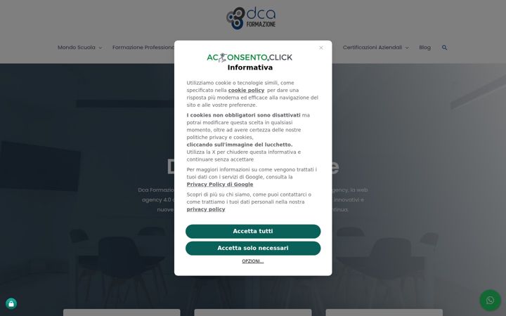 Screenshot of dcaformazione.it