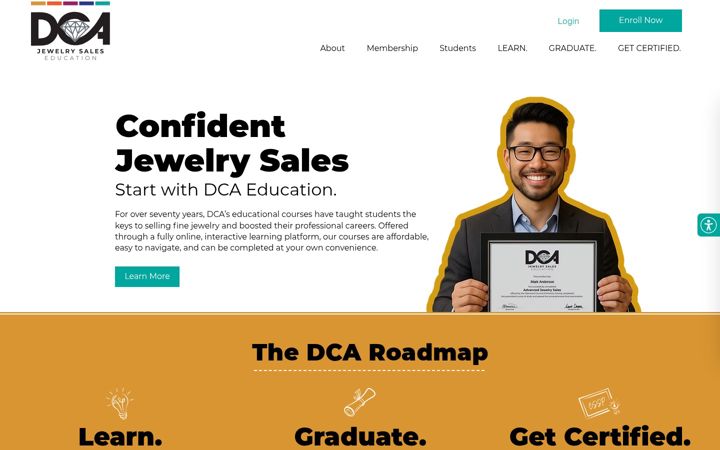 Screenshot di dcalearning.org