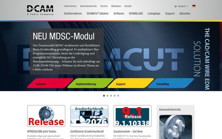 Screenshot of dcam.de