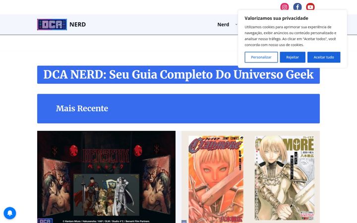 Screenshot of dcanerd.com