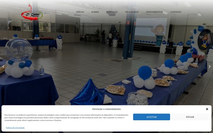 Екранна снимка на dcarmoassessoriaeeventos.com.br