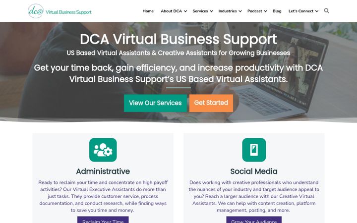 Screenshot of dcavirtual.com