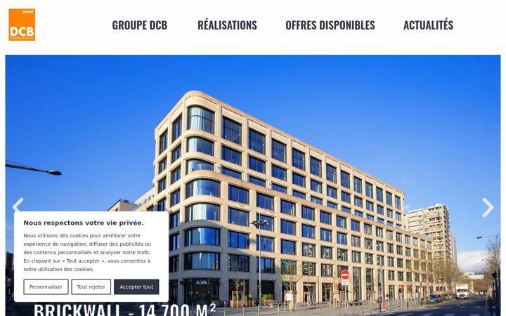 Screenshot of dcbinternational.com