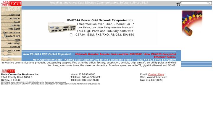 Screenshot of dcbnet.com