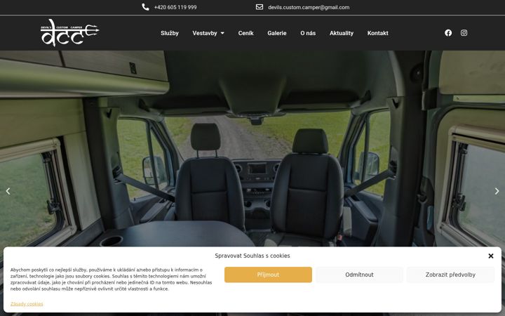 Екранна снимка на dcc-camper.cz