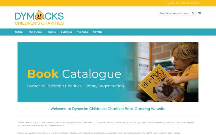 Captura de ecrã de dccbookcatalogue.com.au