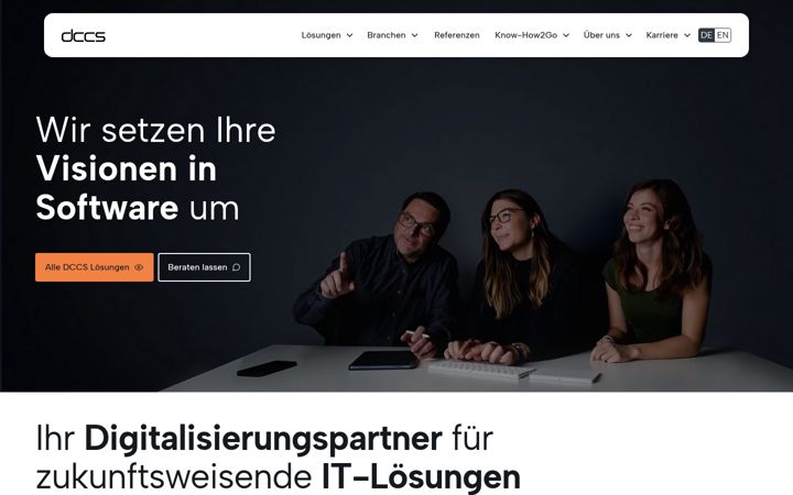 Screenshot of dccs.eu