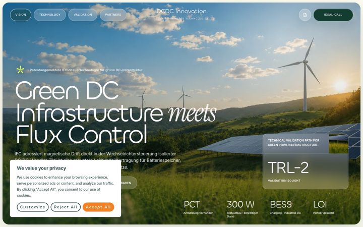 Screenshot of dcdc-innovation.at