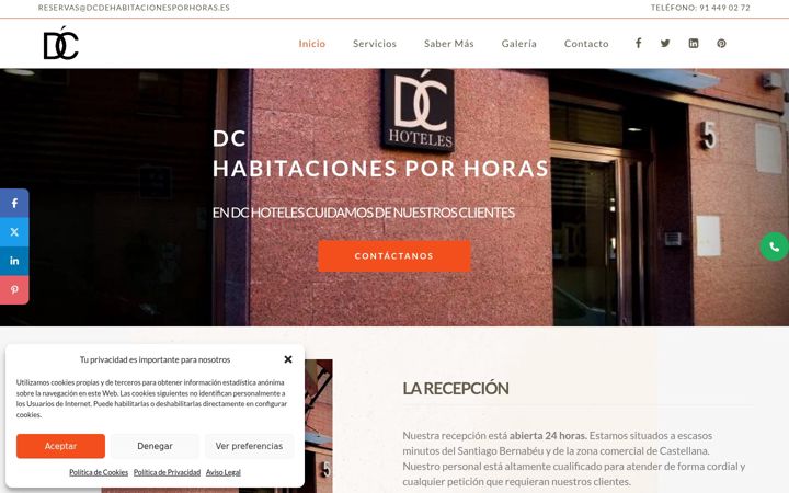 Screenshot ta' dcdehabitacionesporhoras.es