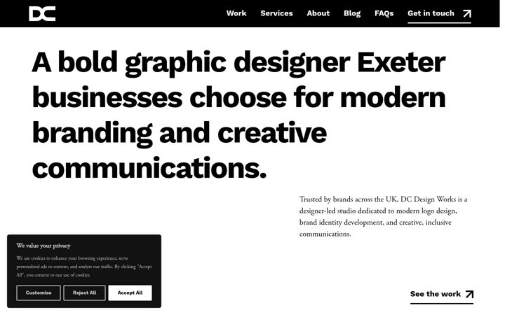 Screenshot of dcdesignworks.co.uk