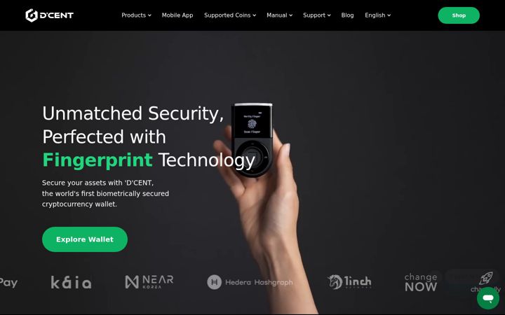 Skærmbillede af dcentwallet.com