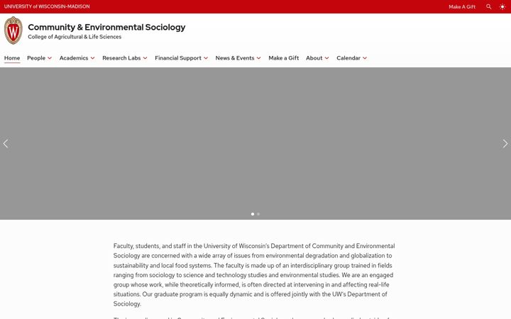 Skjermbilde av dces.wisc.edu