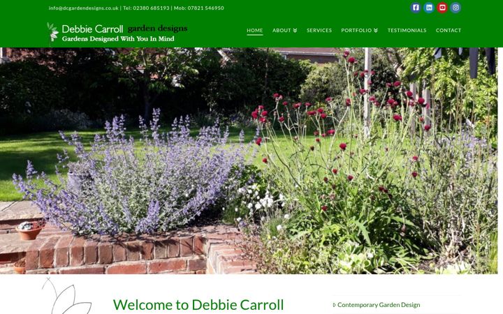Screenshot of dcgardendesigns.co.uk