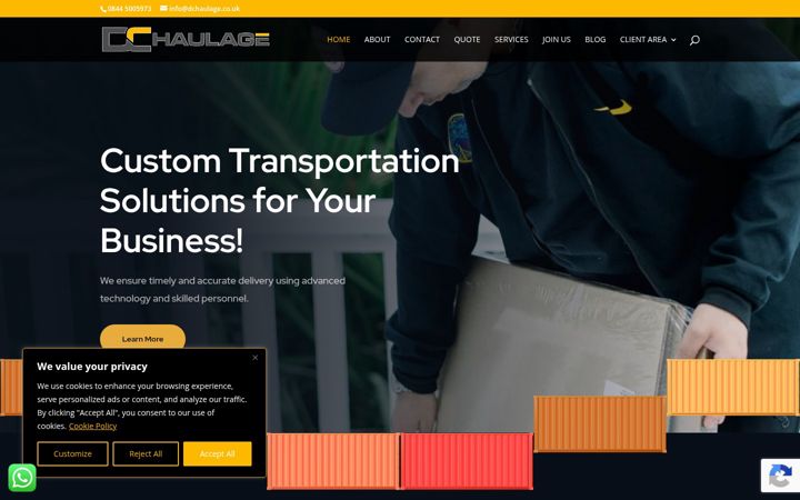 Screenshot of dchaulage.co.uk