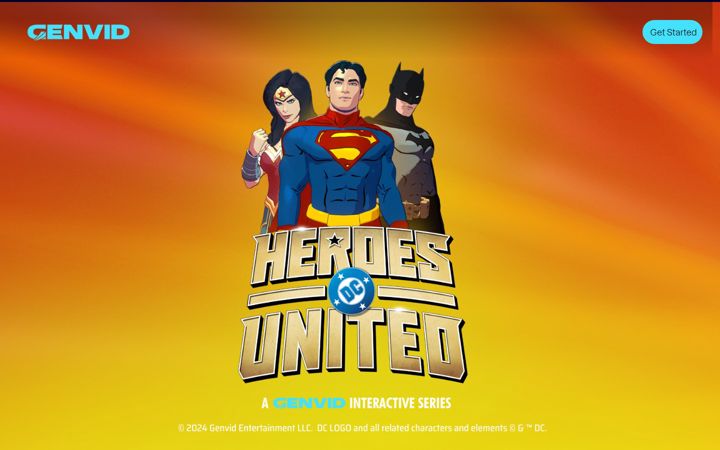 Screenshot of dcheroesunited.com