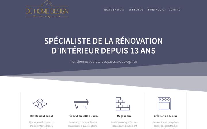 Snímek obrazovky dchomedesign.fr