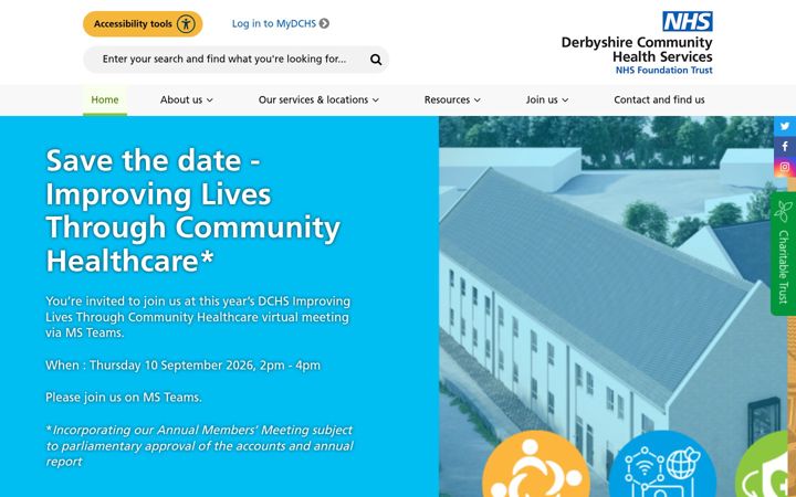 Screenshot of dchs.nhs.uk