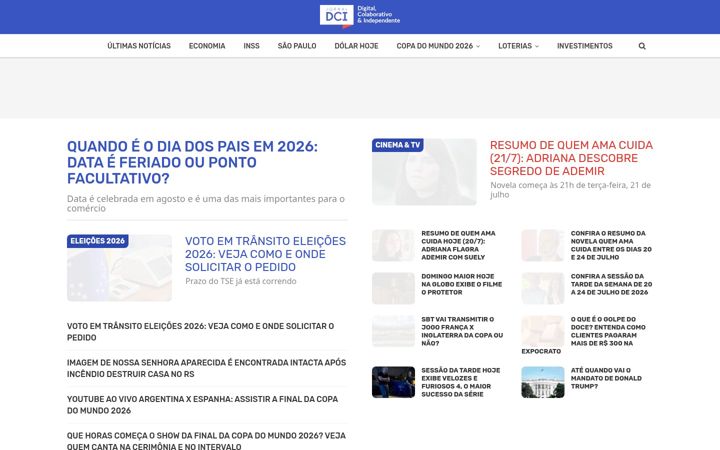 Screenshot of dci.com.br