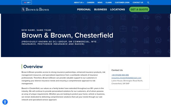 Screenshot of dcj-insurance.co.uk