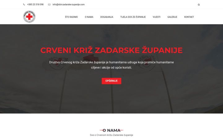 Screenshot of dck-zadarske-zupanije.com