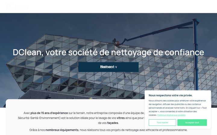 Screenshot of dclean.be