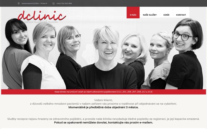 Екранна снимка на dclinic.cz