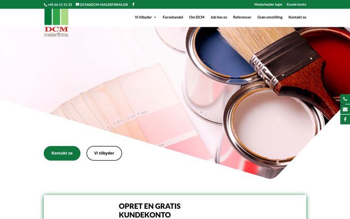 Screenshot of dcm-malerfirma.dk