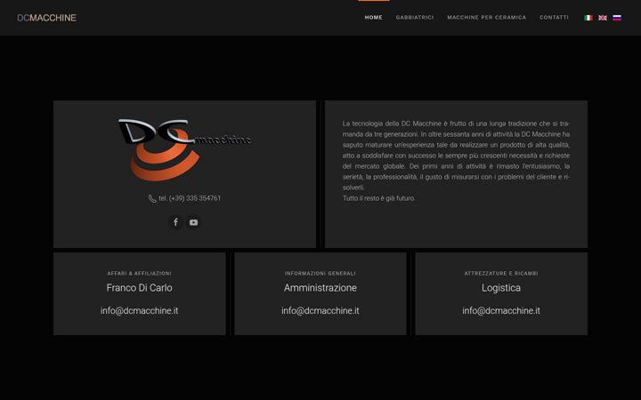 Screenshot of dcmacchine.it