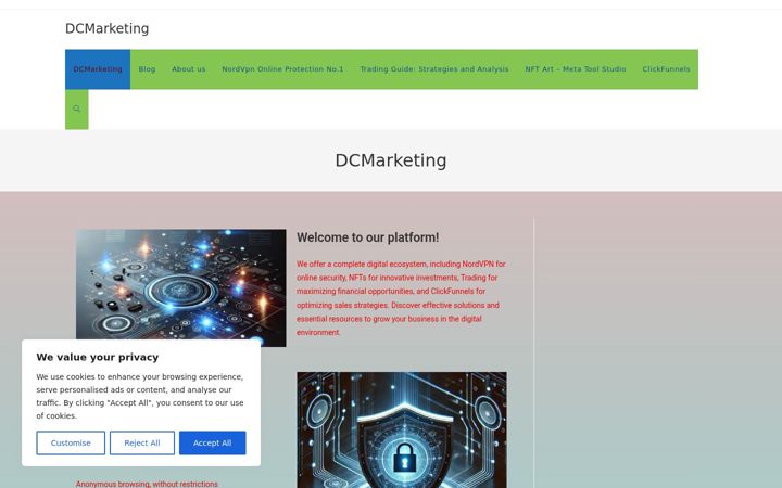 Screenshot of dcmarketingpro.net