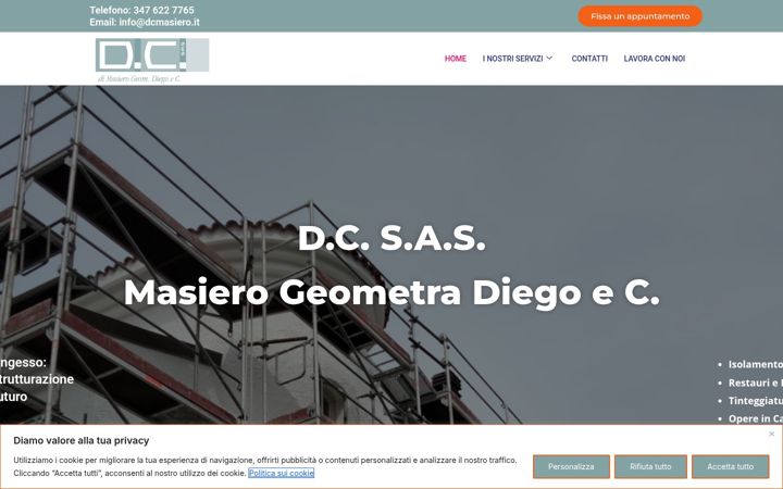 Screenshot of dcmasiero.it