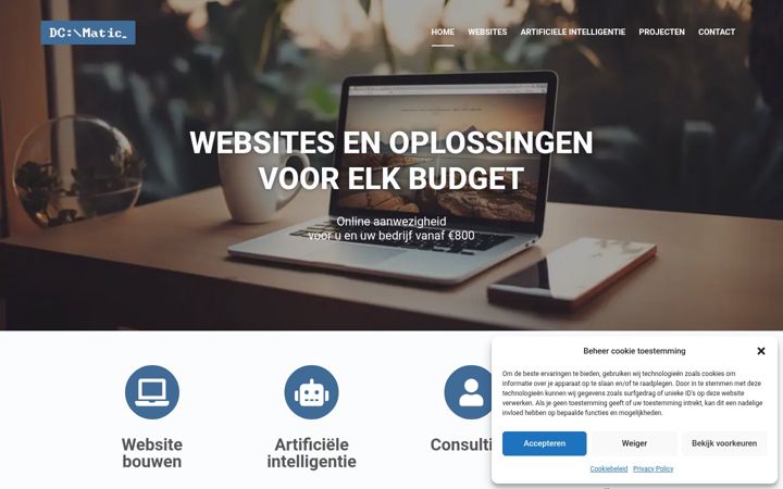 Screenshot of dcmatic.be
