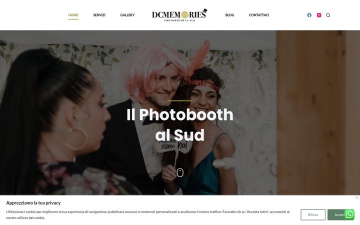Screenshot of dcmemoriesphotobooth.com