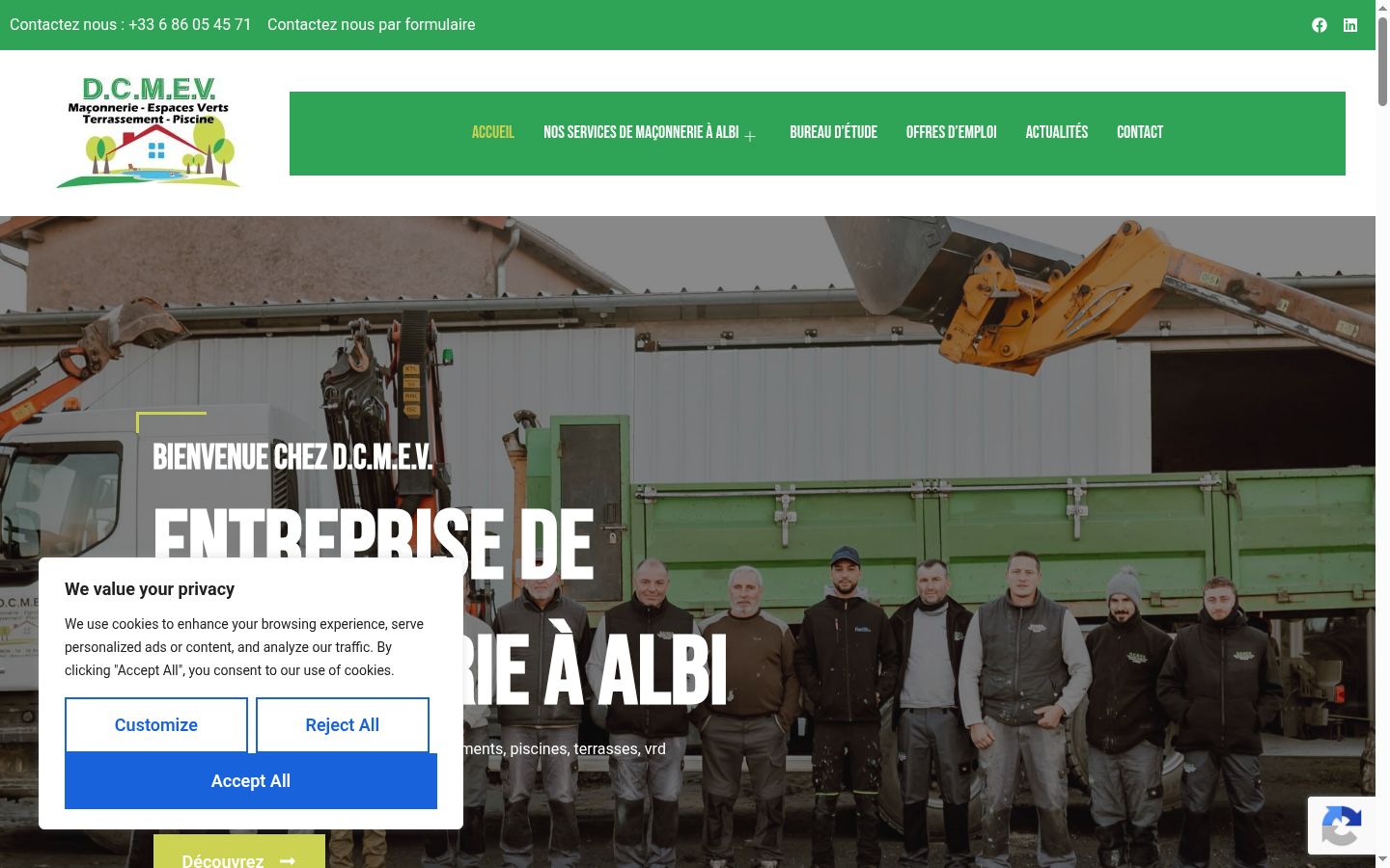 Screenshot tal-banner tal-kunsens muri qabel kwalunkwe interazzjoni