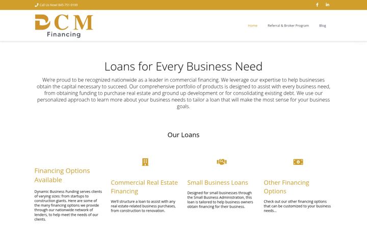 Screenshot of dcmfinancing.com