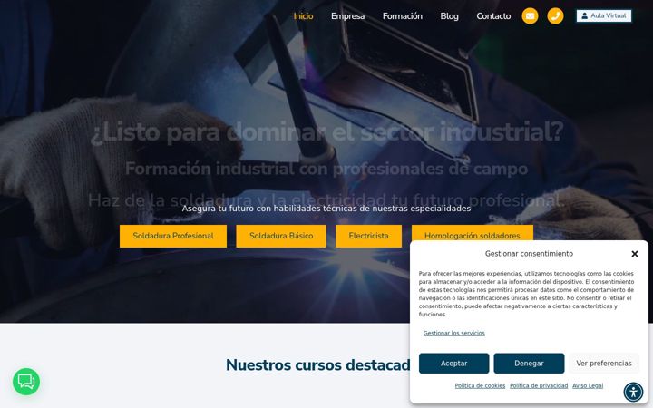 Screenshot ta' dcmformacionindustrial.es