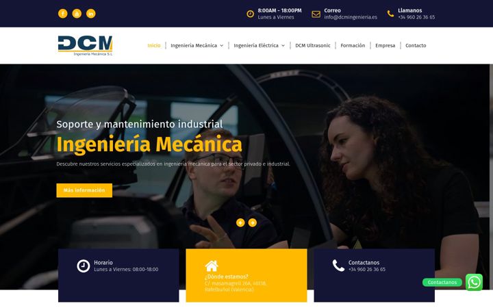 Screenshot ta' dcmingenieria.es