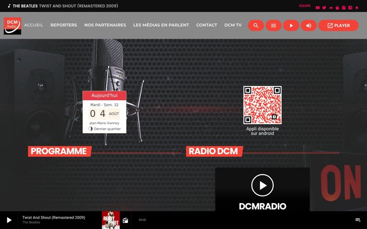 Snímek obrazovky dcmradio.fr