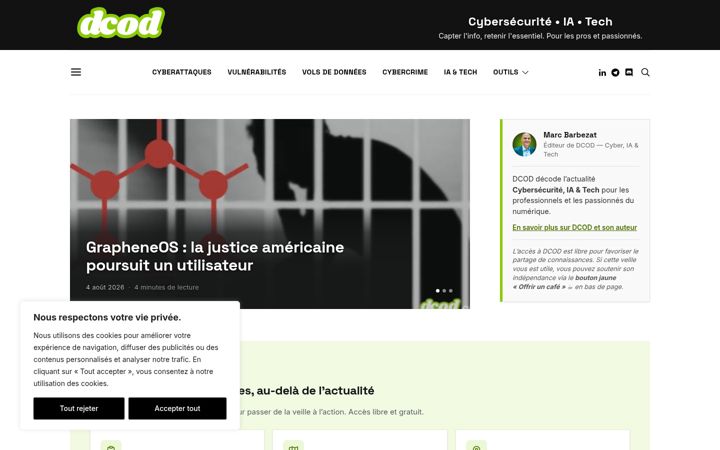 Screenshot of dcod.ch