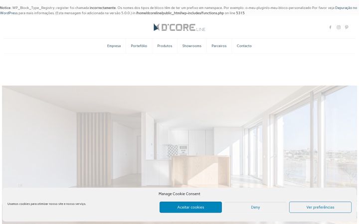Screenshot of dcoreline.com
