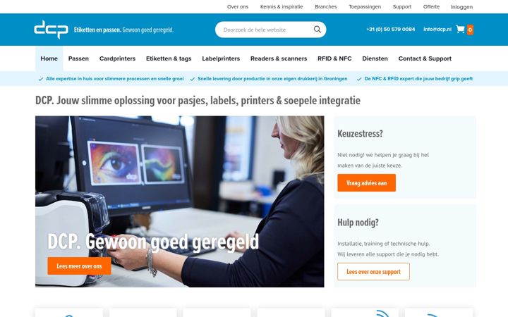 Screenshot di dcp.nl