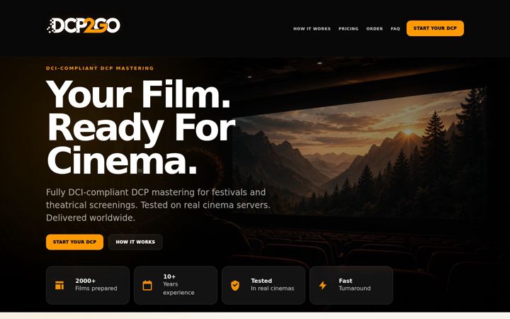 Screenshot of dcp2go.com