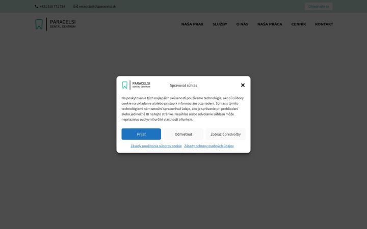 Screenshot of dcparacelsi.sk