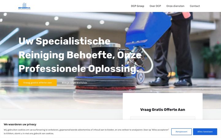 Screenshot of dcpgroep.nl