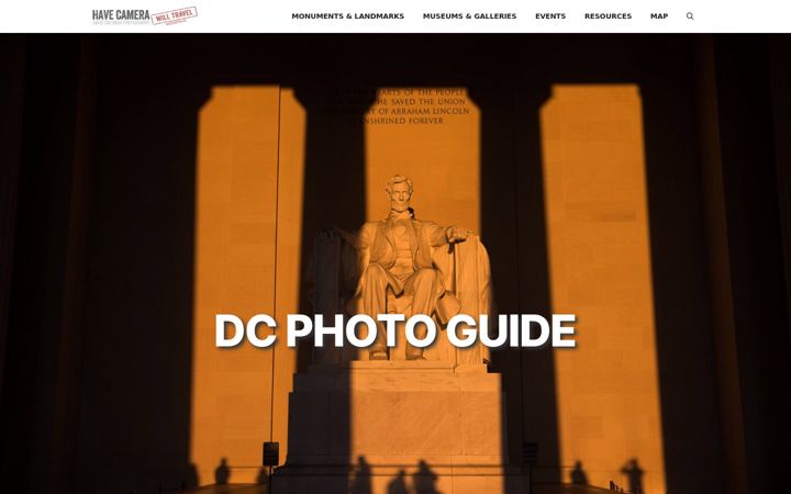 Screenshot of dcphotoguide.com
