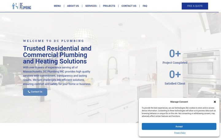 Screenshot of dcplumbinginc.com