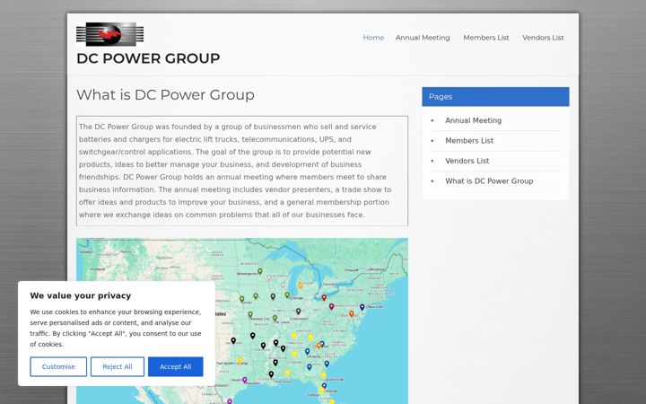 Screenshot of dcpowergroup.com