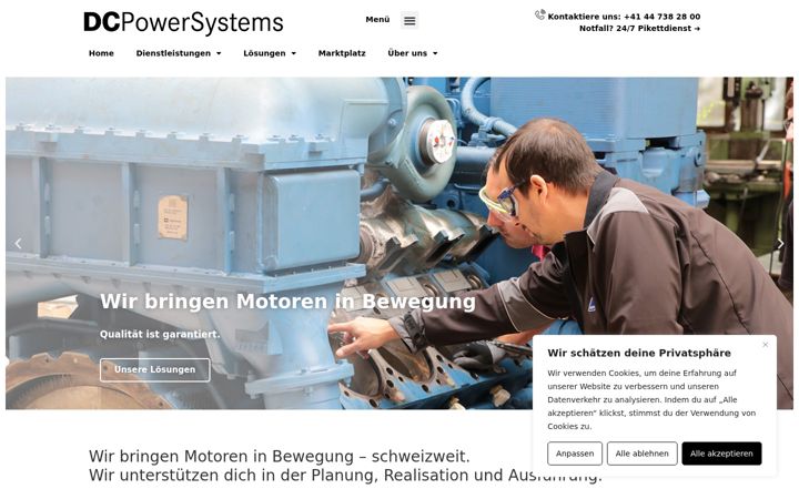 Screenshot of dcpowersystems.ch