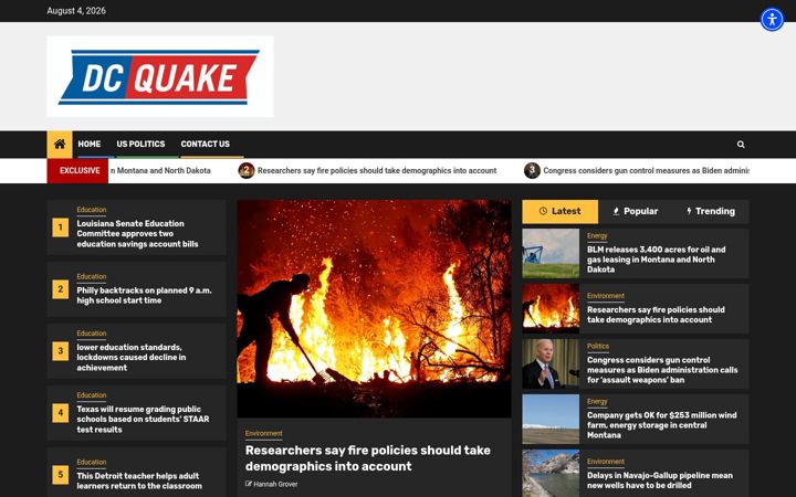 Screenshot of dcquake.com