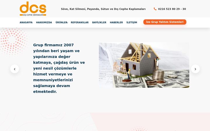 Snímek obrazovky dcs.com.tr